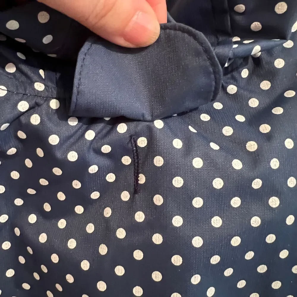 Rain‎ Jacket for dog XS  Blue with white polka dots  The Humane Society